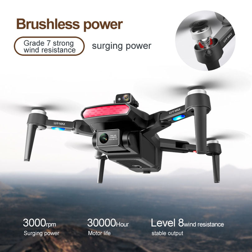 RC Drone LU9 Max GPS 8K Drone Dual HD Camera Brushless Motor Obstacle Avoidance Foldable Quadcopter Toys
