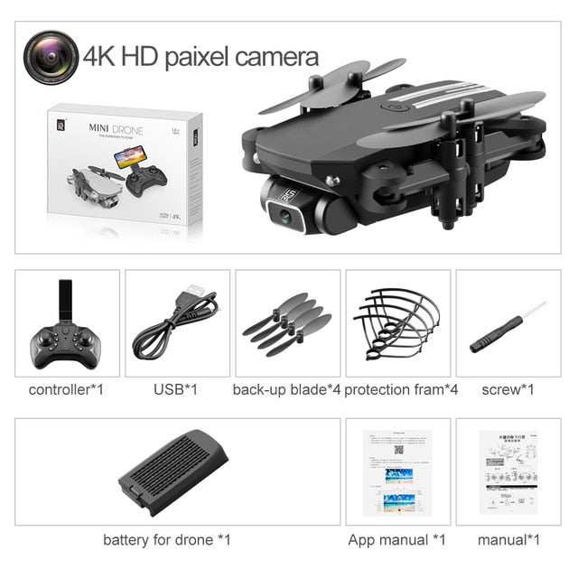 V2 mini drone 4k 1080p hd camera wifi remote control drone altitude hold  helicopters foldable quadcopter rc drone kid toy gift