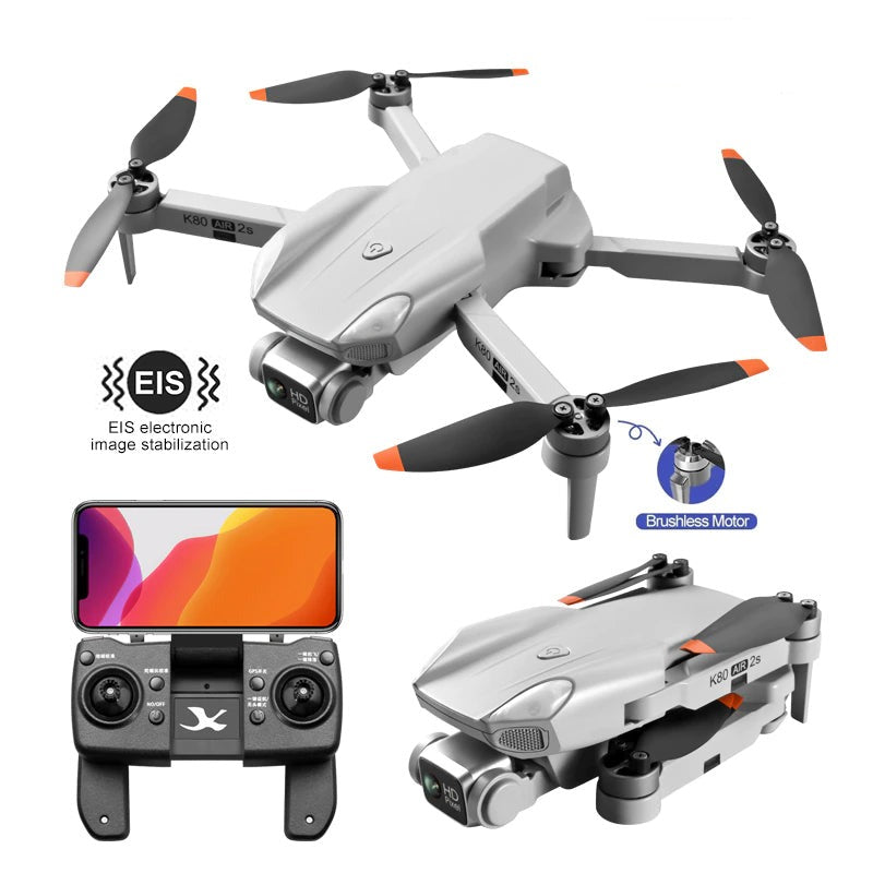 K80Air 2S RC Drone GPS Profesional EIS HD Dual Camera Brushless Motor Foldable Quadcopter